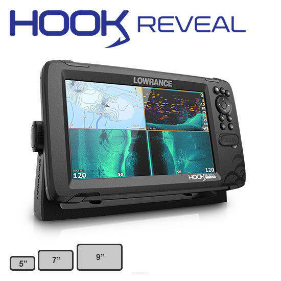 HOOK Reveal 7 83/200 HDI CHIRP / DownScan / ploter map GPS